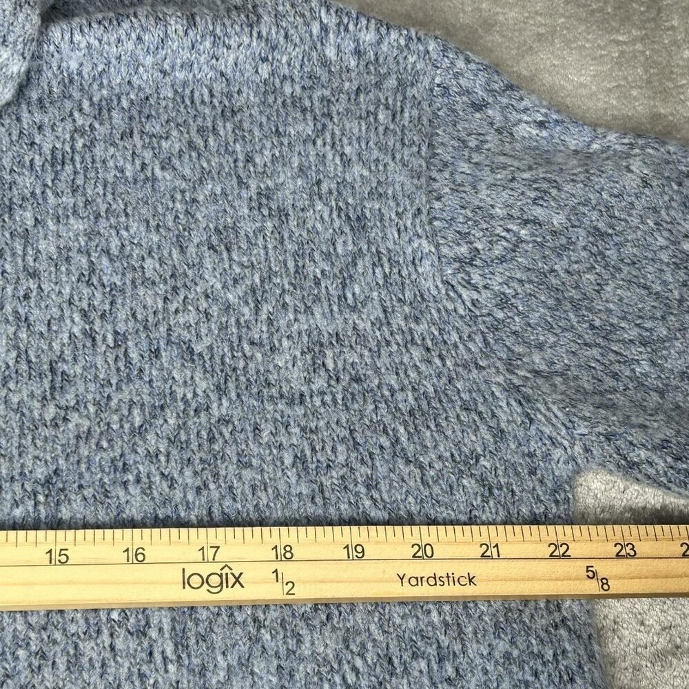 Eileen Fisher Sweater Womens Small Blue Merino Wool Cowl Neck Pullover Knit - Picture 6 of 10